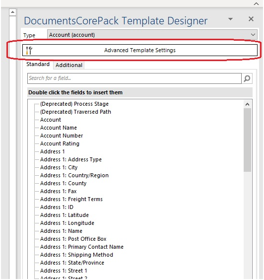DocumentsCorePack Template Designer
